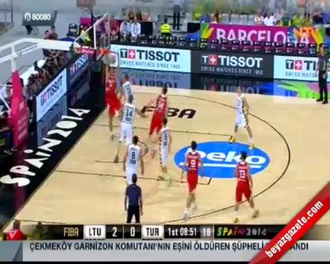 turkiye litvanya 61 73 basketbol mac ozeti izle fiba 2014 dunya kupasi ceyrek final maci